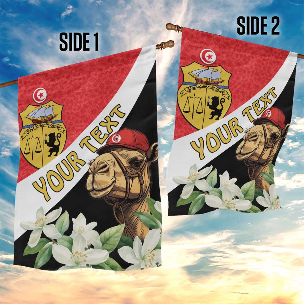 Personalized Afro Tunisia Garden Flag Camelus Dromedarius With Jasmine LT15