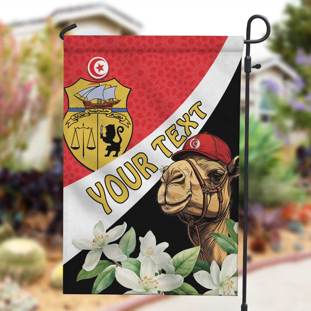 Personalized Afro Tunisia Garden Flag Camelus Dromedarius With Jasmine LT15