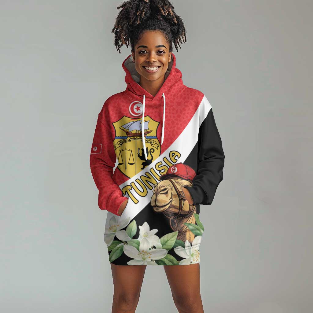 Personalized Afro Tunisia Hoodie Dress Camelus Dromedarius With Jasmine LT15