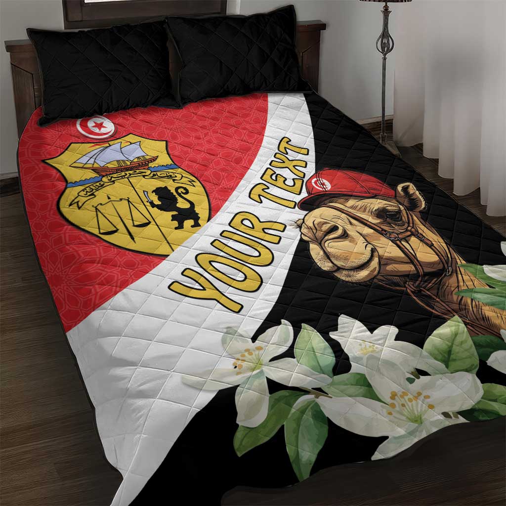 Personalized Afro Tunisia Quilt Bed Set Camelus Dromedarius With Jasmine LT15