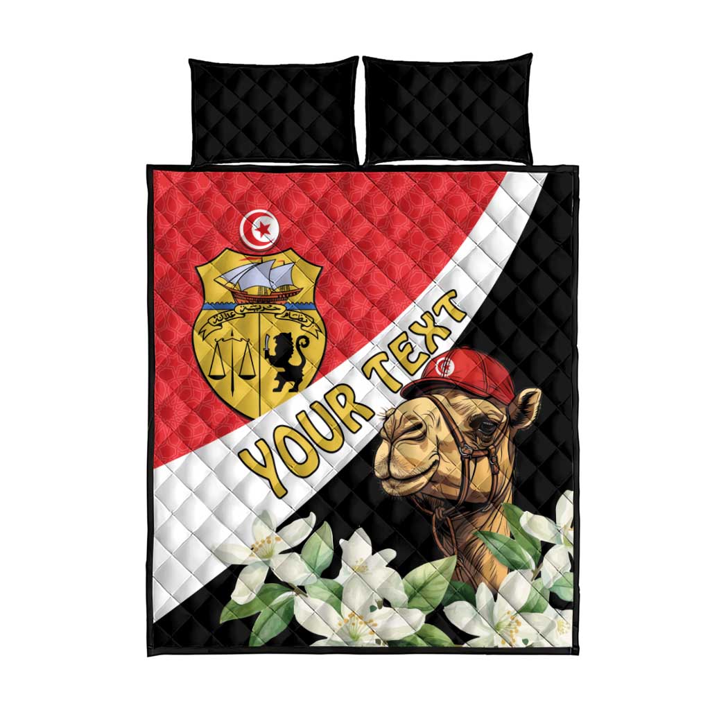 Personalized Afro Tunisia Quilt Bed Set Camelus Dromedarius With Jasmine LT15