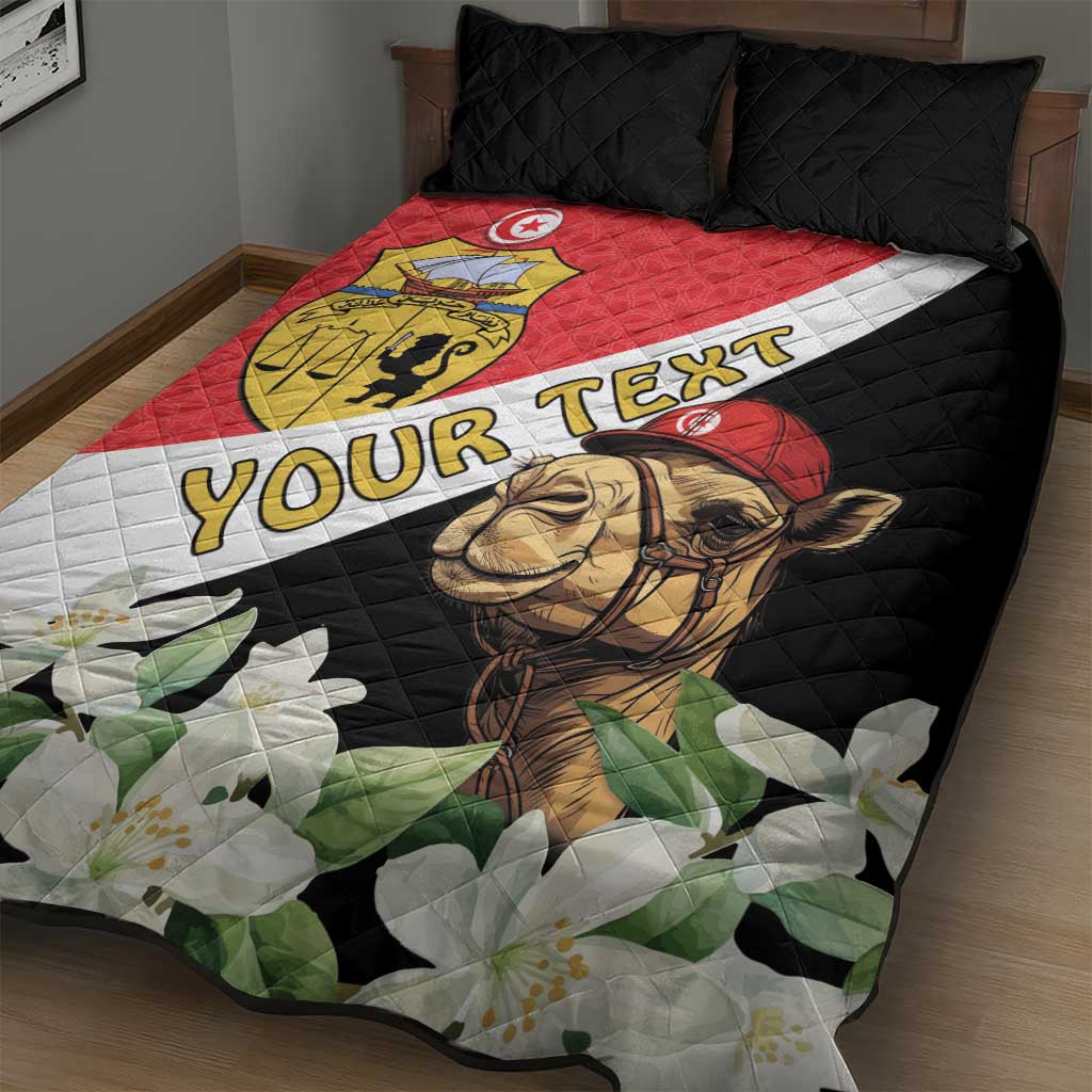 Personalized Afro Tunisia Quilt Bed Set Camelus Dromedarius With Jasmine LT15