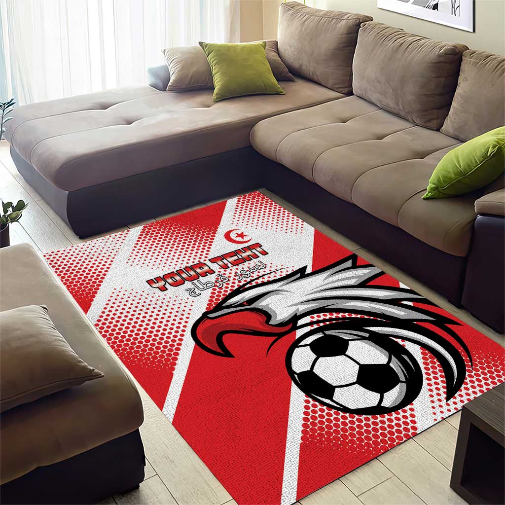 Custom Tunisia Football Area Rug Go Eagles of Carthage LT15