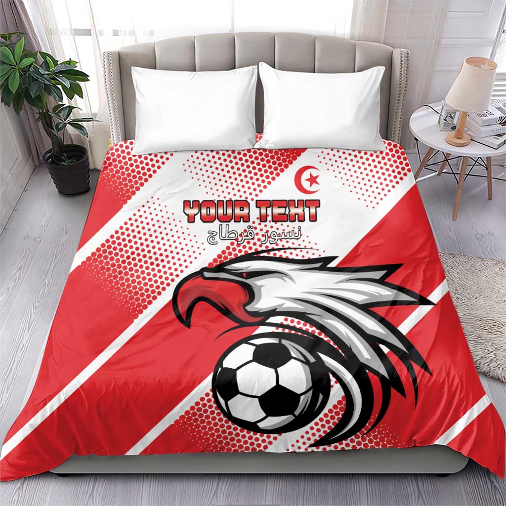 Custom Tunisia Football Bedding Set Go Eagles of Carthage LT15