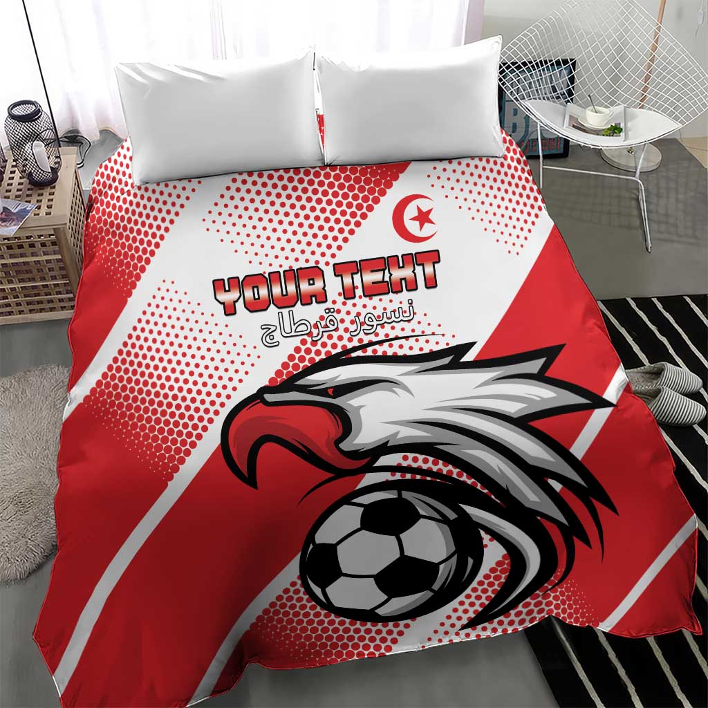 Custom Tunisia Football Bedding Set Go Eagles of Carthage LT15