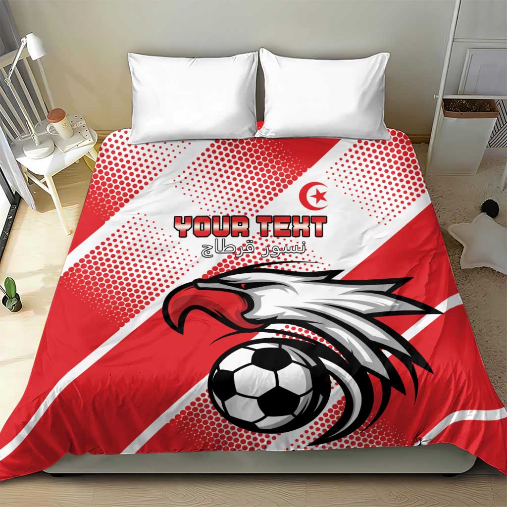 Custom Tunisia Football Bedding Set Go Eagles of Carthage LT15