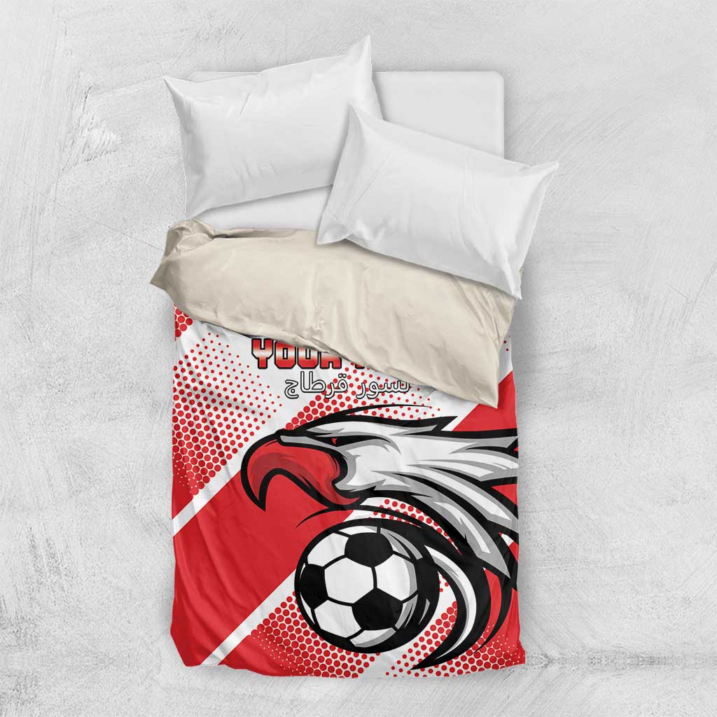 Custom Tunisia Football Bedding Set Go Eagles of Carthage LT15