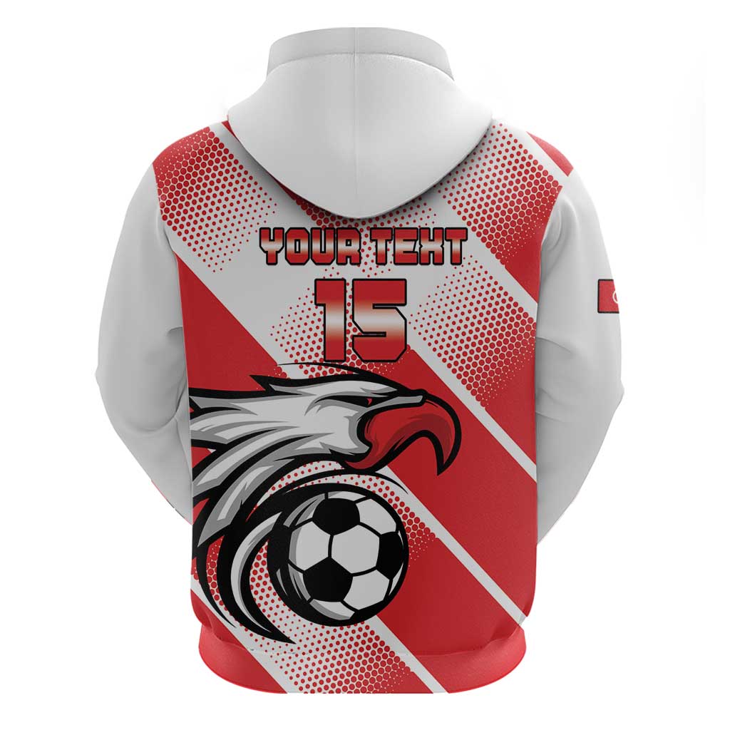 Custom Tunisia Football Hoodie Eagle Mascot - Sporty Style LT15