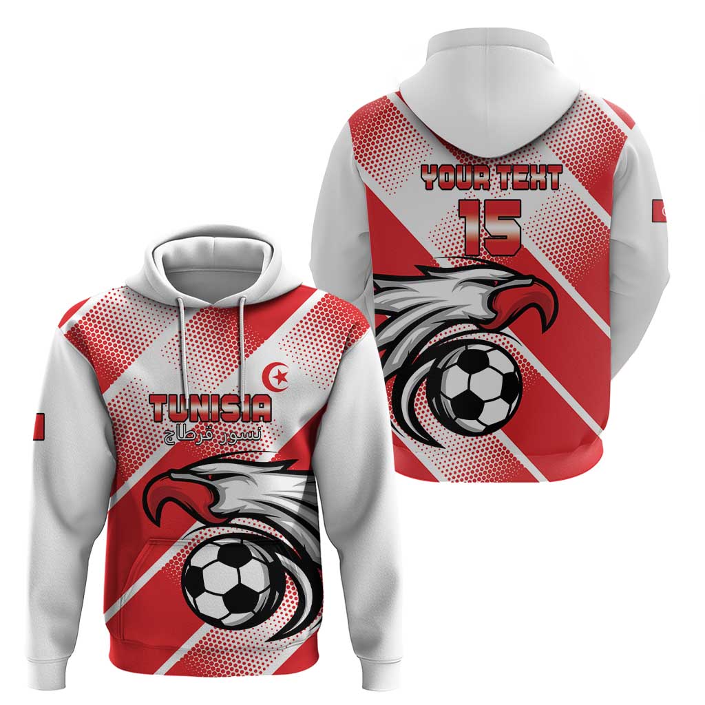 Custom Tunisia Football Hoodie Eagle Mascot - Sporty Style LT15