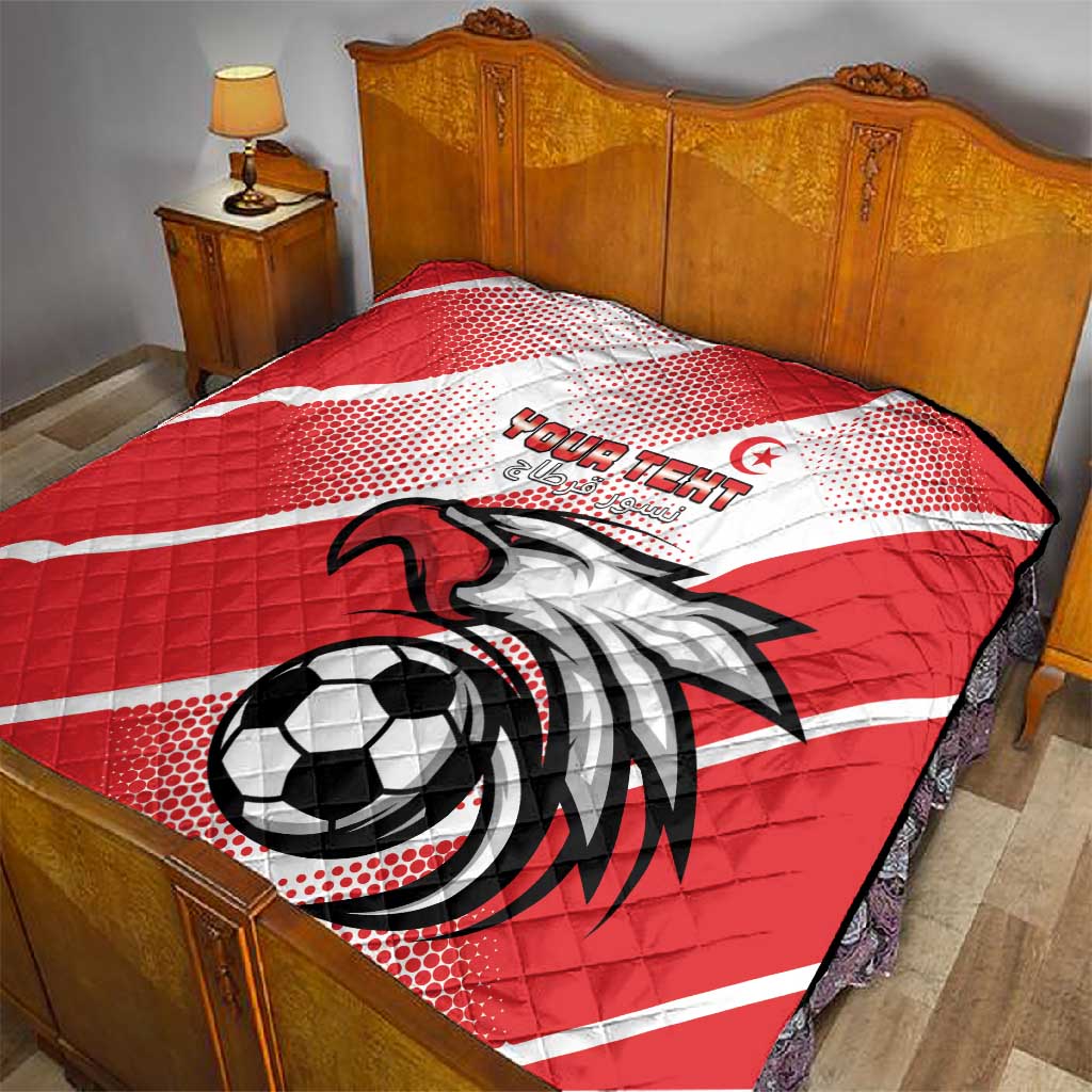 Custom Tunisia Football Quilt Go Eagles of Carthage LT15