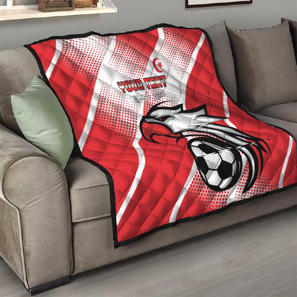 Custom Tunisia Football Quilt Go Eagles of Carthage LT15