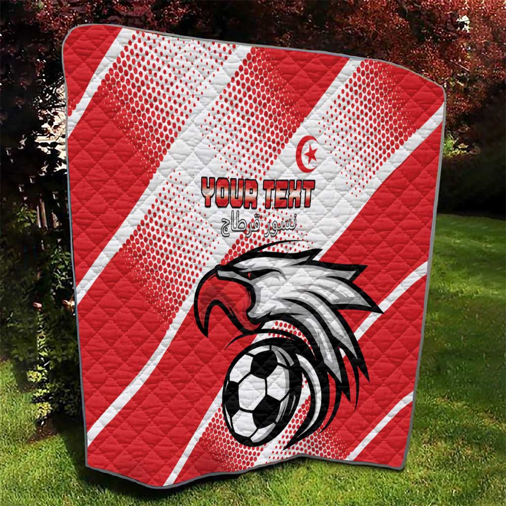 Custom Tunisia Football Quilt Go Eagles of Carthage LT15