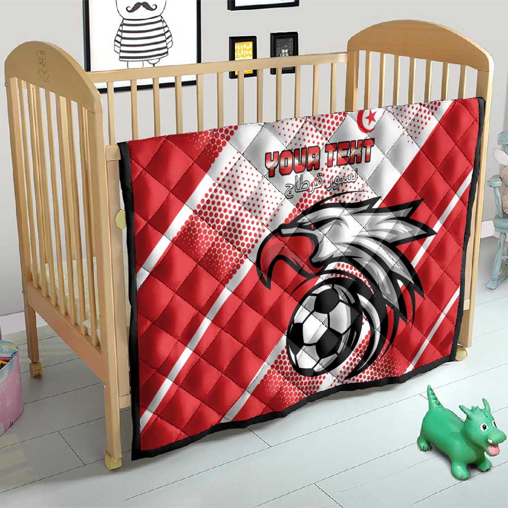Custom Tunisia Football Quilt Go Eagles of Carthage LT15