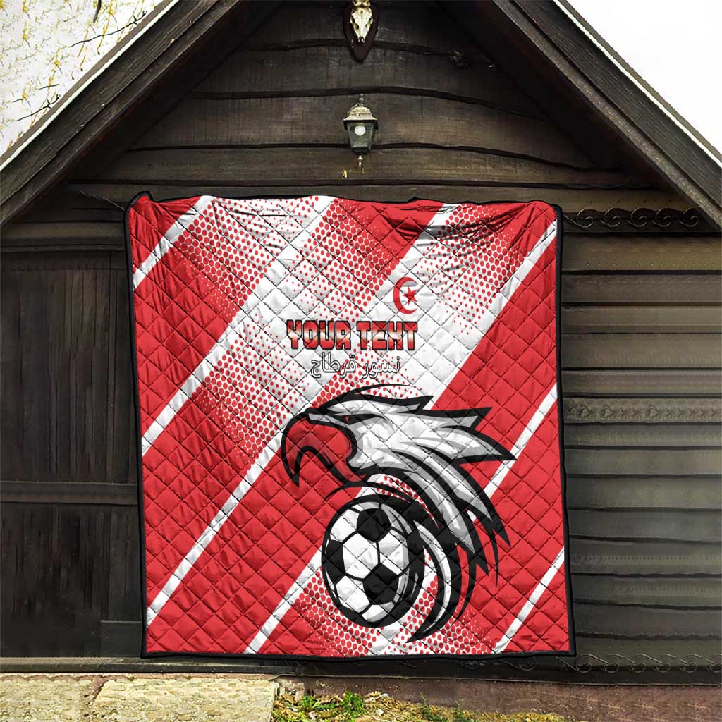 Custom Tunisia Football Quilt Go Eagles of Carthage LT15