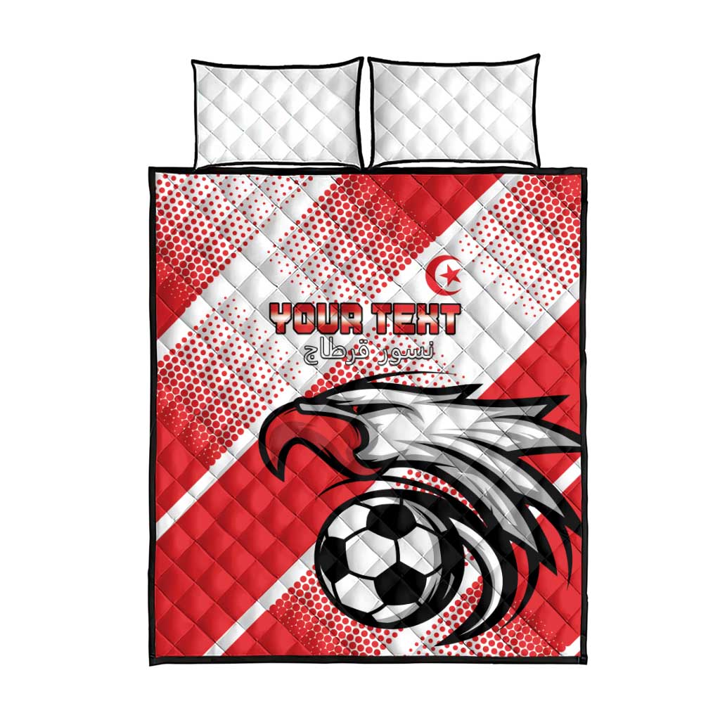 Custom Tunisia Football Quilt Bed Set Go Eagles of Carthage LT15