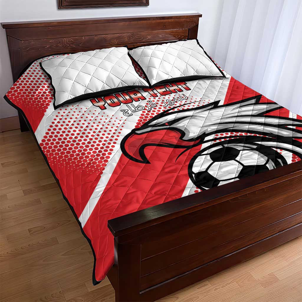 Custom Tunisia Football Quilt Bed Set Go Eagles of Carthage LT15