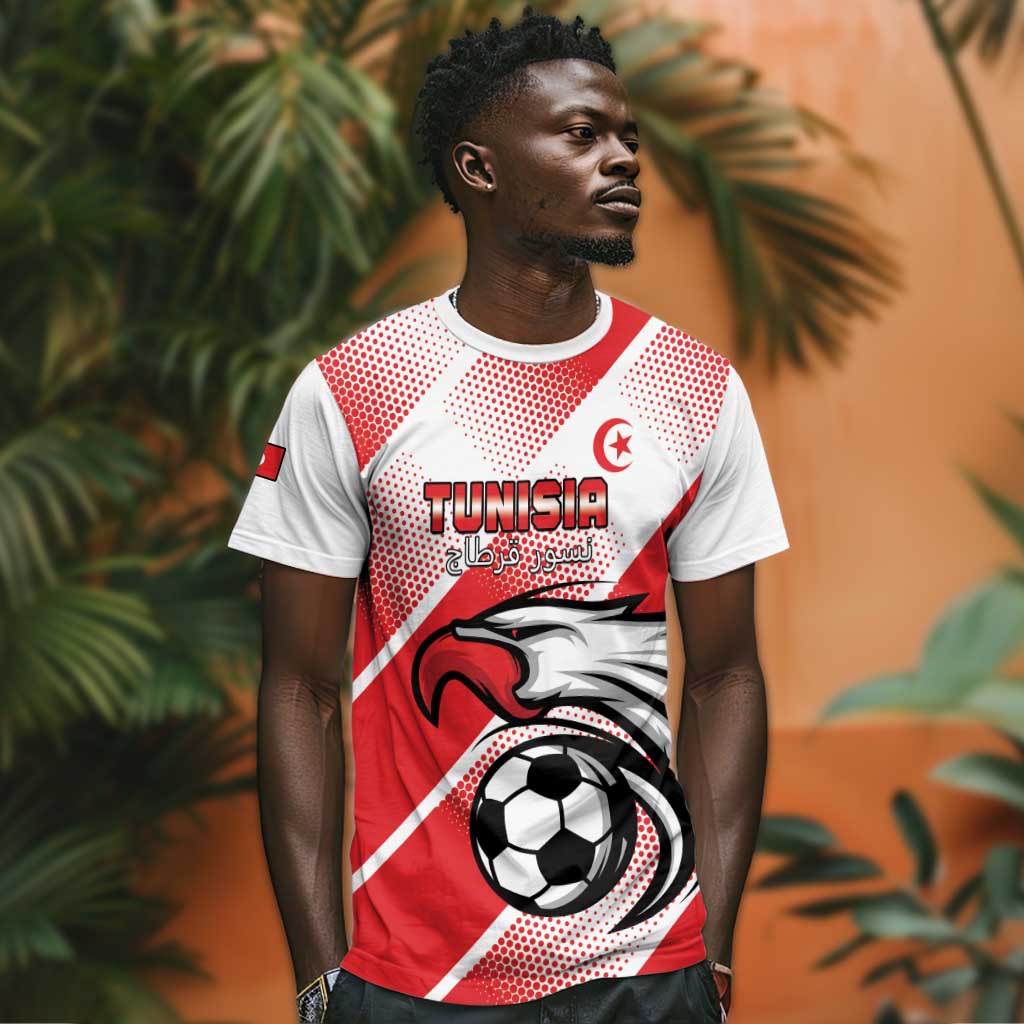 Custom Tunisia Football T shirt Go Eagles of Carthage LT15