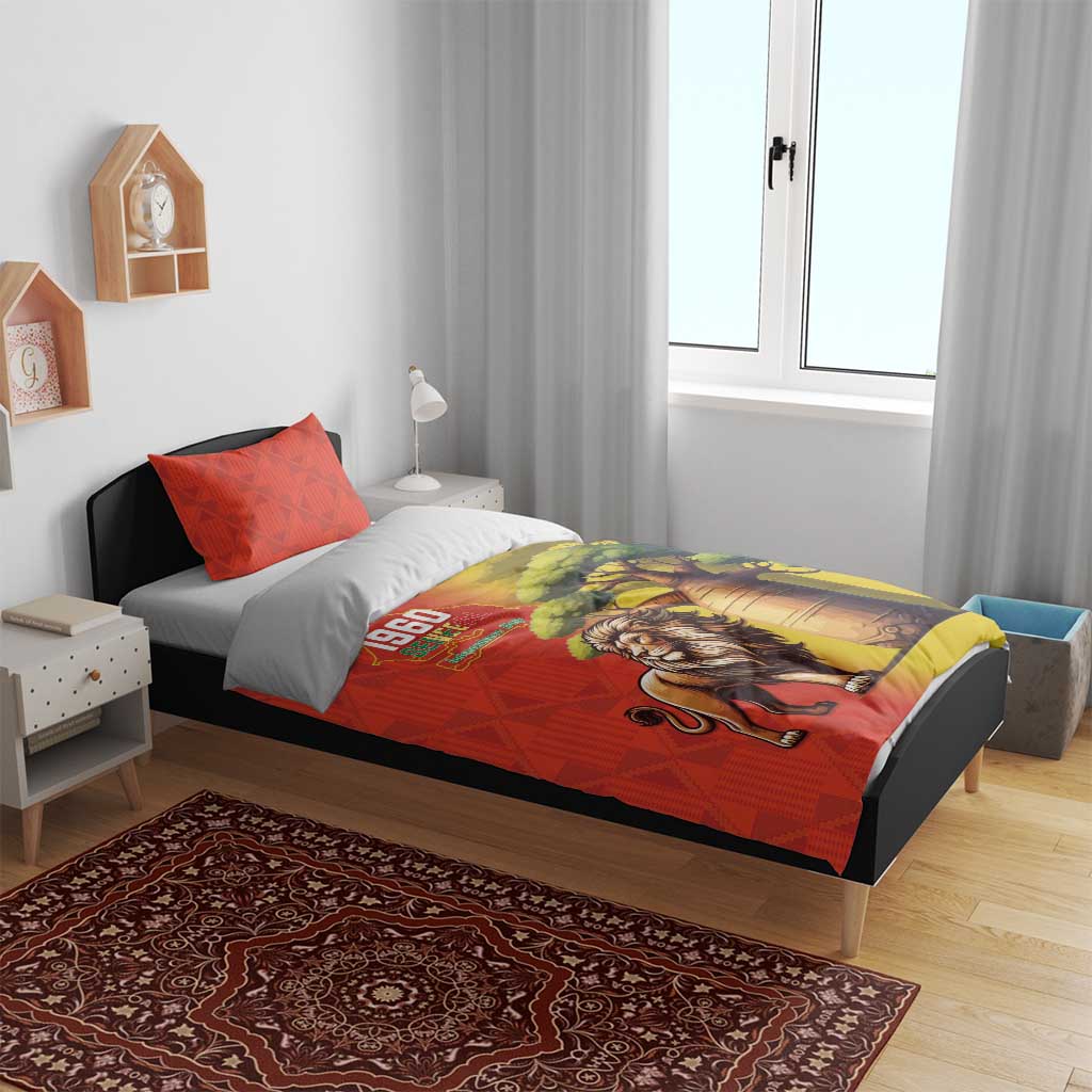 Afro Senegal Independence Day Bedding Set 65th Anniversary - Kente Pattern LT15