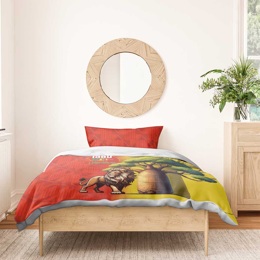 Afro Senegal Independence Day Bedding Set 65th Anniversary - Kente Pattern LT15