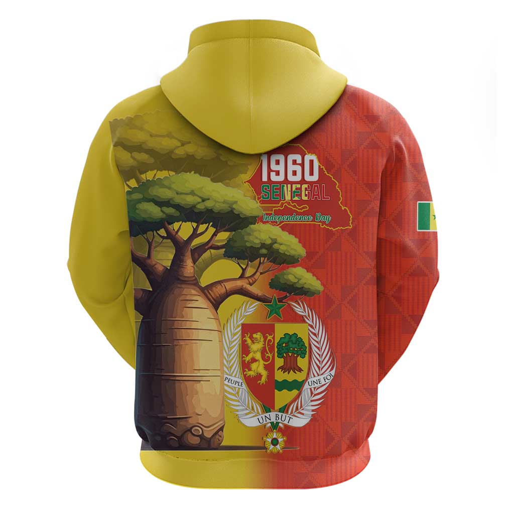 Senegal Independence Day Hoodie Lion With Baobab LT15