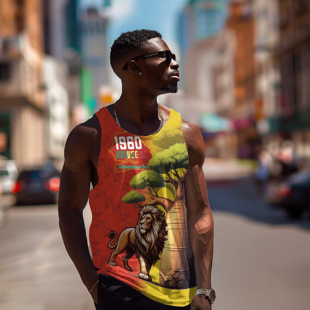Afro Senegal Independence Day Men Tank Top 65th Anniversary - Kente Pattern LT15