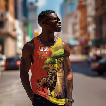 Afro Senegal Independence Day Men Tank Top 65th Anniversary - Kente Pattern LT15