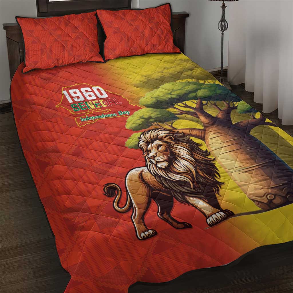 Afro Senegal Independence Day Quilt Bed Set 65th Anniversary - Kente Pattern LT15