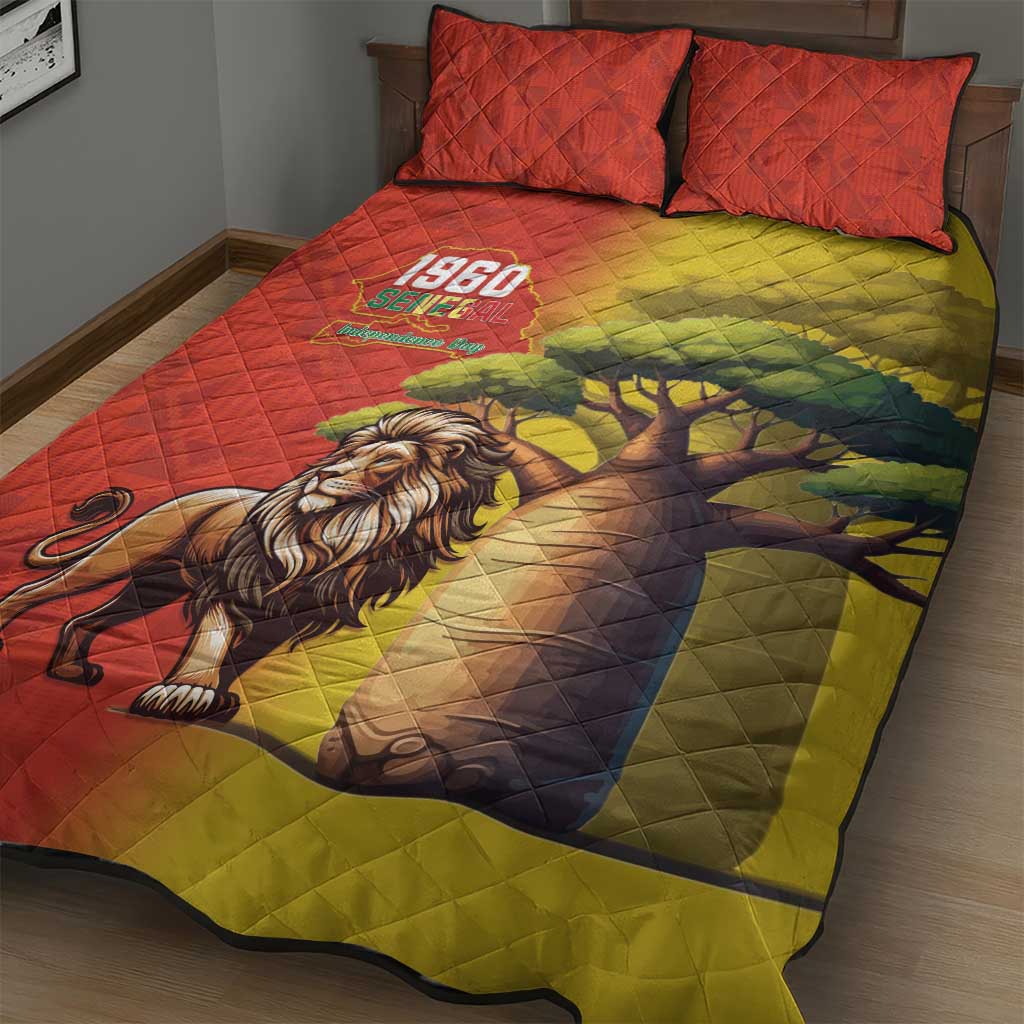 Afro Senegal Independence Day Quilt Bed Set 65th Anniversary - Kente Pattern LT15