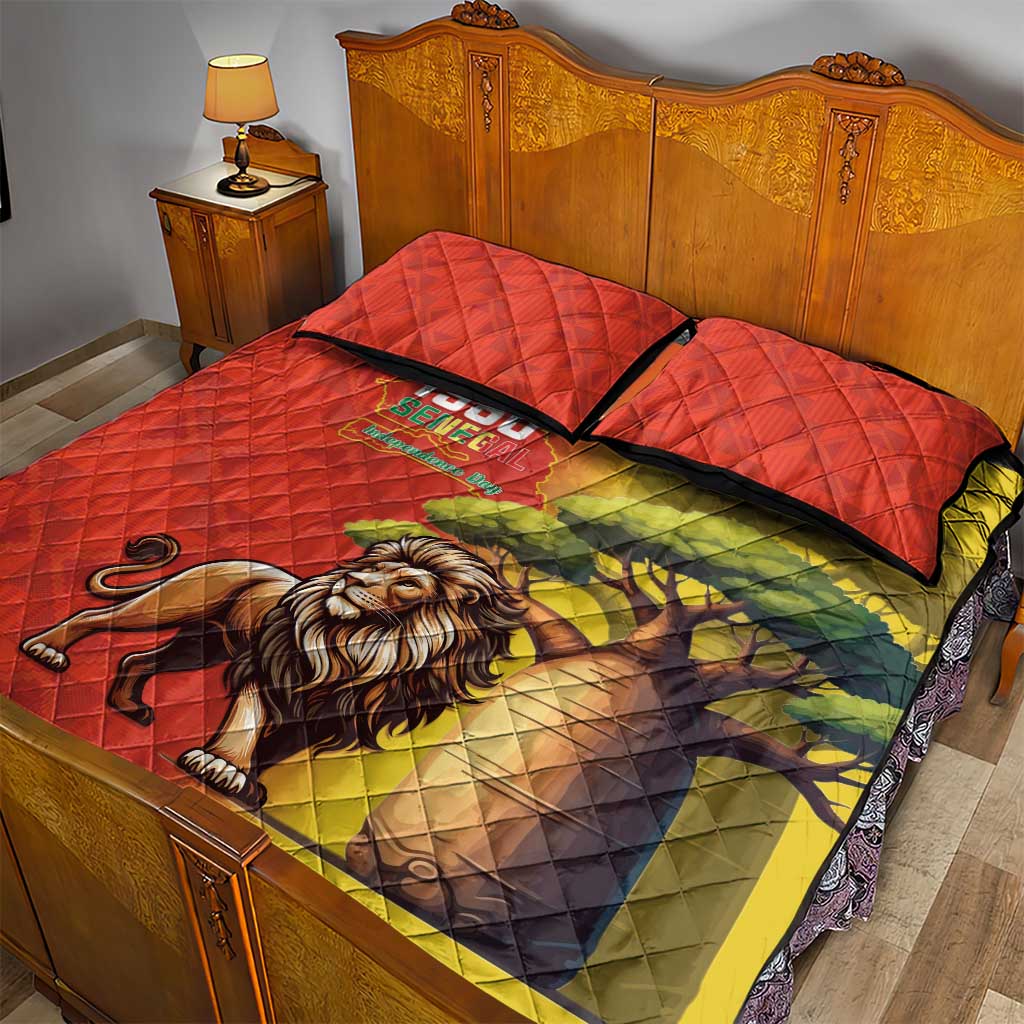 Afro Senegal Independence Day Quilt Bed Set 65th Anniversary - Kente Pattern LT15