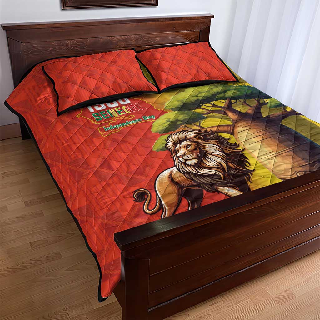 Afro Senegal Independence Day Quilt Bed Set 65th Anniversary - Kente Pattern LT15