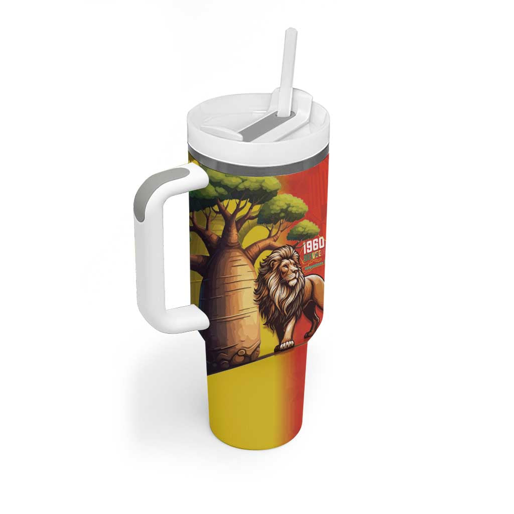 Afro Senegal Independence Day Tumbler With Handle 65th Anniversary - Kente Pattern LT15