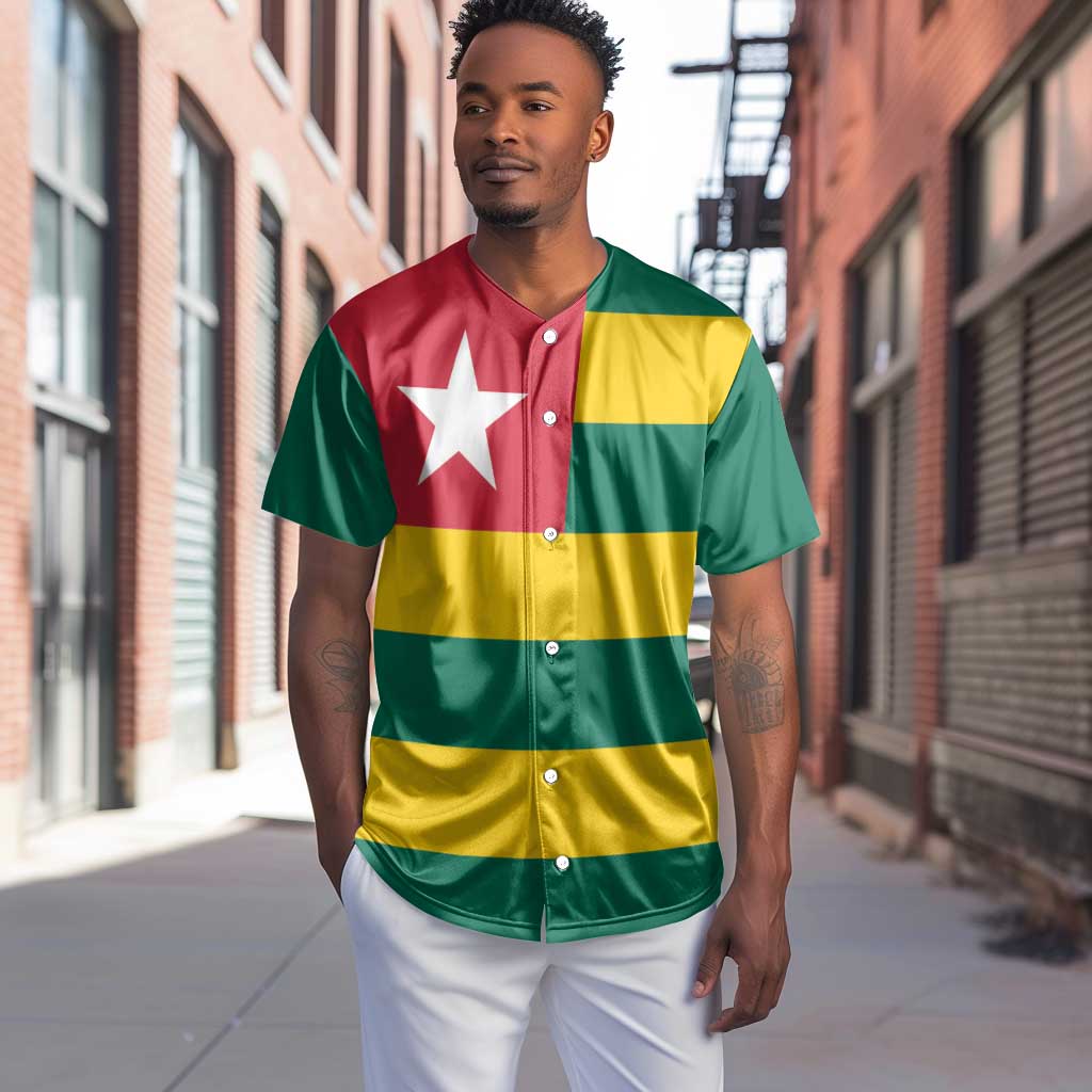 Togolese Independence Day Baseball Jersey Flag Style LT15