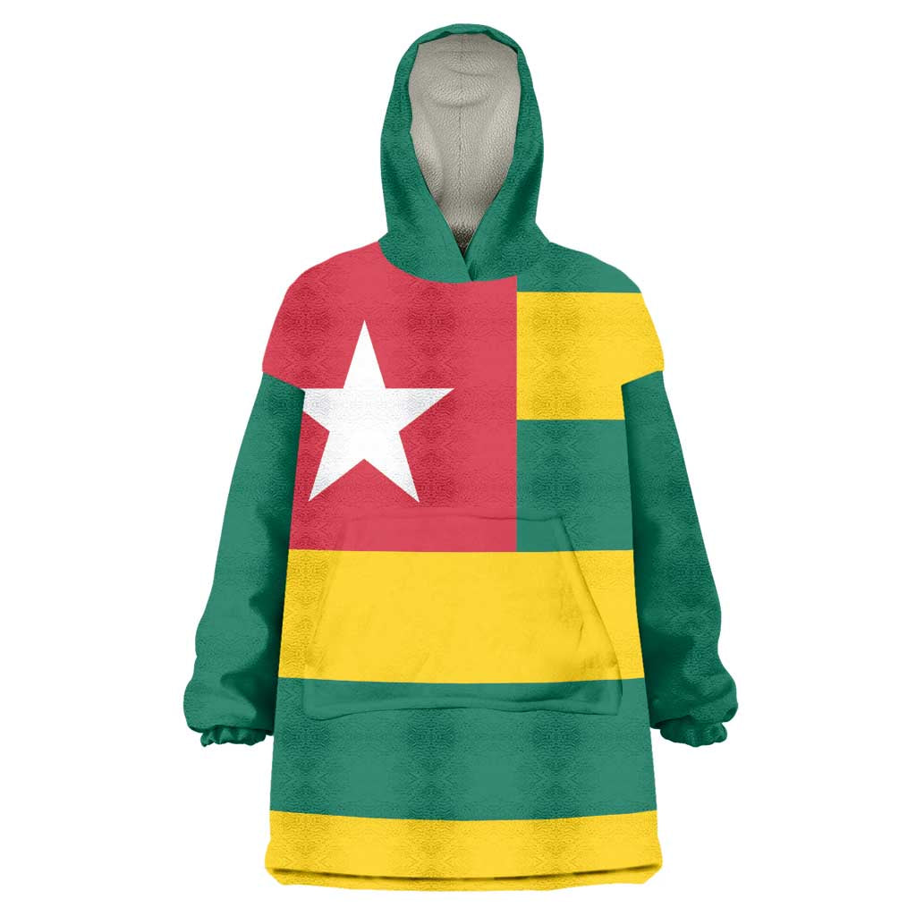 Togolese Independence Day Wearable Blanket Hoodie Flag Style LT15
