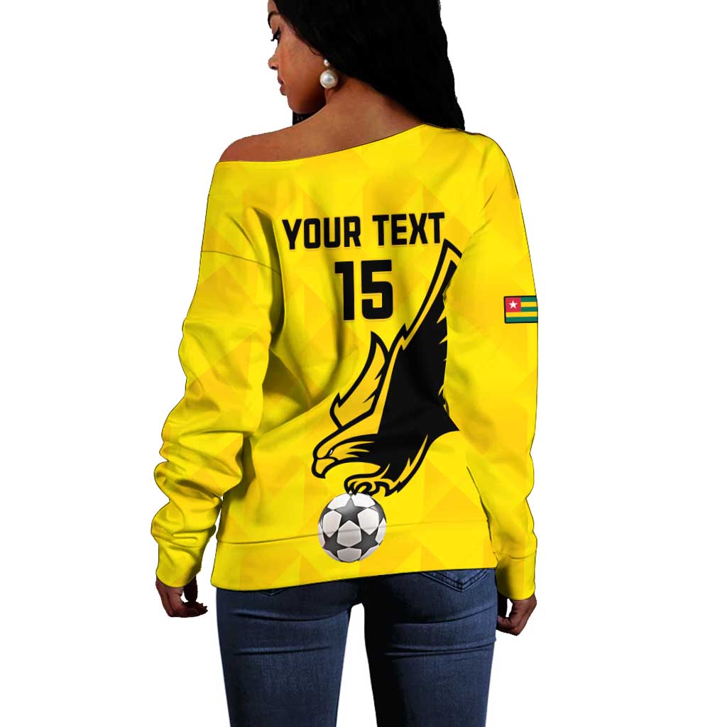 Custom Togo Football Off Shoulder Sweater Go Champions LT15