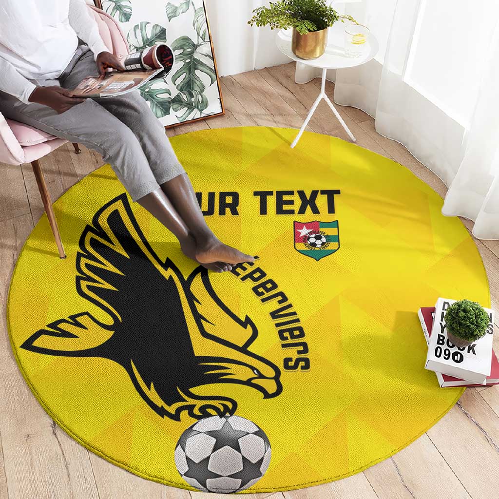 Custom Togo Football Round Carpet Go Champions LT15