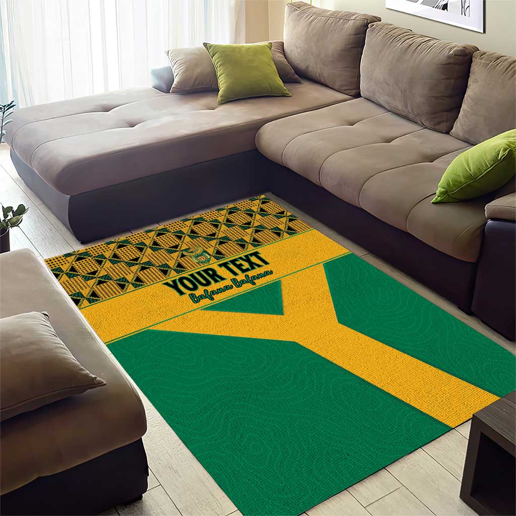 South Africa Soccer Custom Area Rug Bafana Bafana LT15