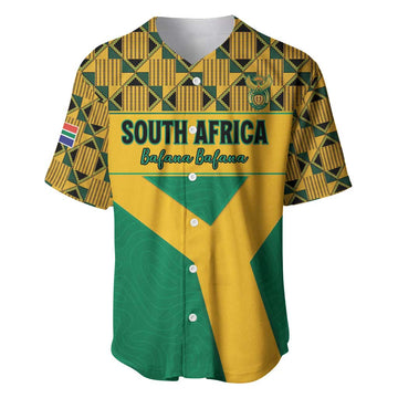 South Africa Soccer Custom Baseball Jersey Bafana Bafana LT15