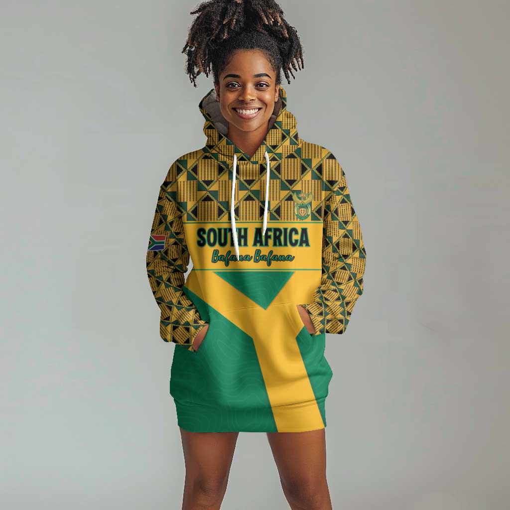 South Africa Soccer Custom Hoodie Dress Bafana Bafana LT15