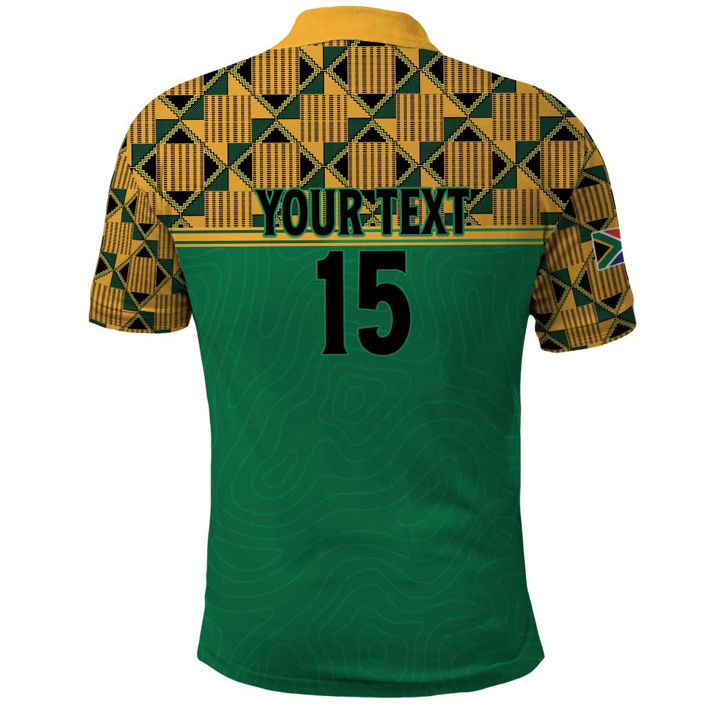 Custom South Africa Soccer Polo Shirt Go Champions LT15