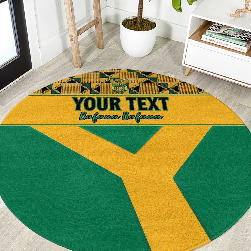 South Africa Soccer Custom Round Carpet Bafana Bafana LT15