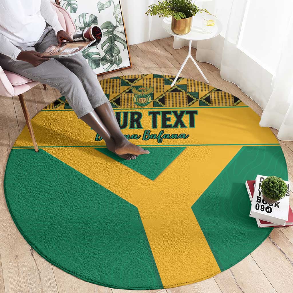 South Africa Soccer Custom Round Carpet Bafana Bafana LT15