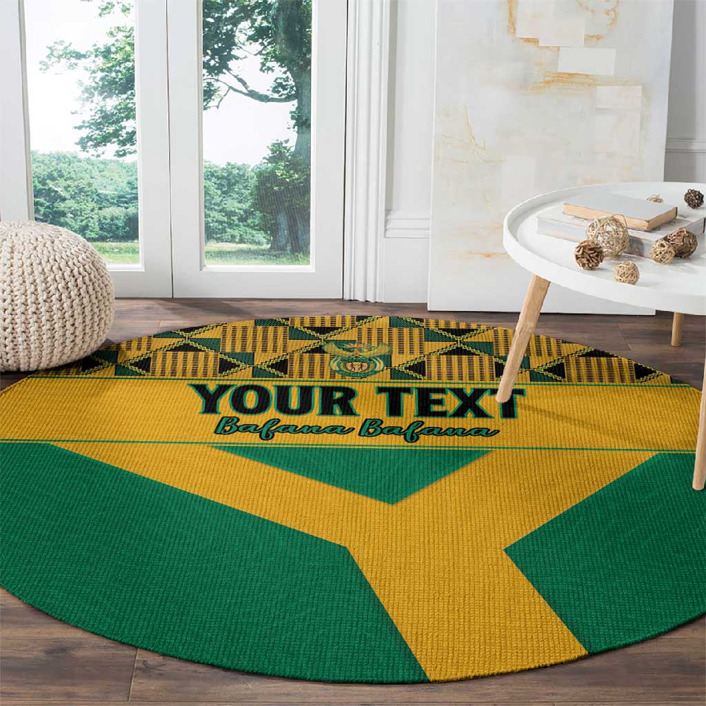 South Africa Soccer Custom Round Carpet Bafana Bafana LT15