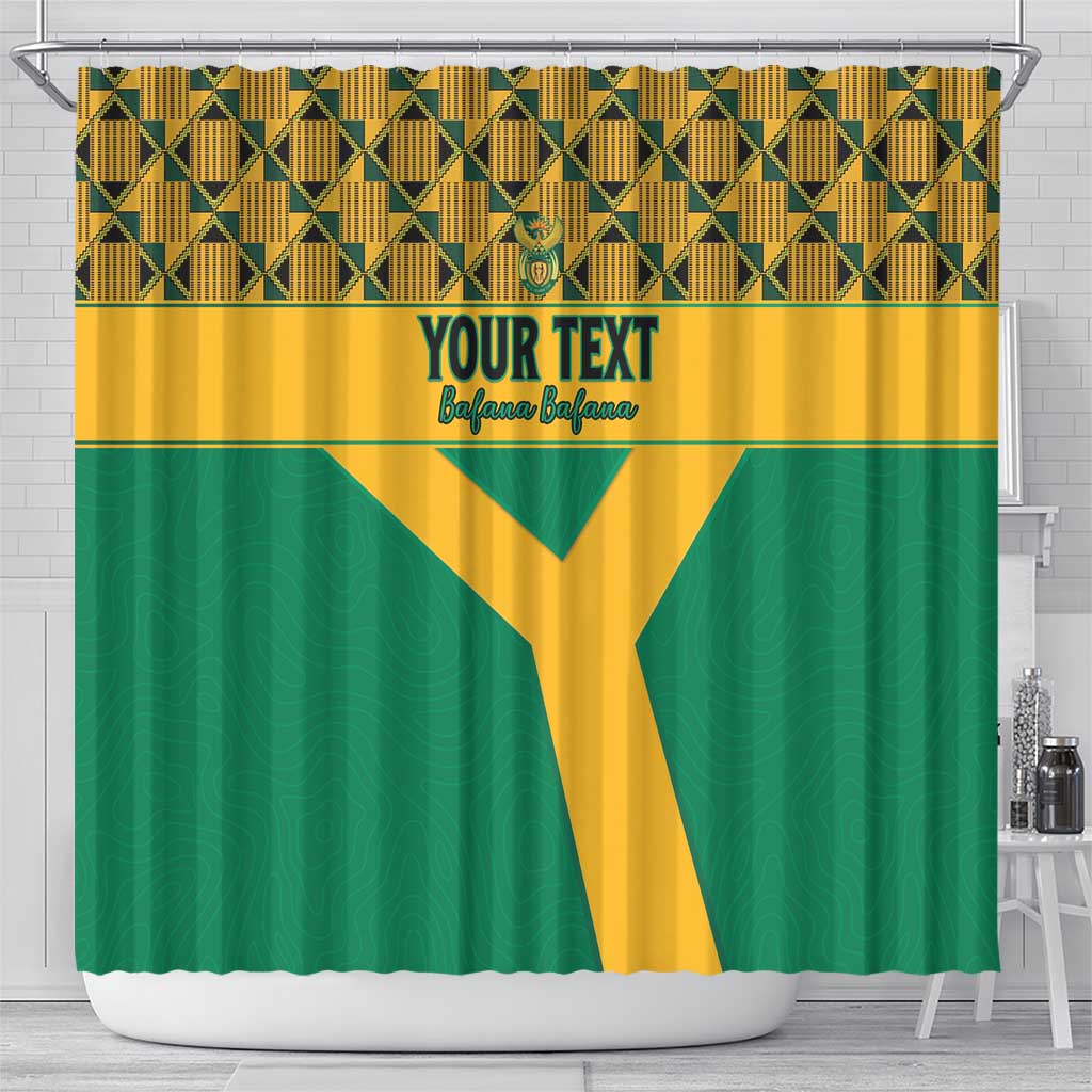 Custom South Africa Soccer Shower Curtain Go Champions LT15