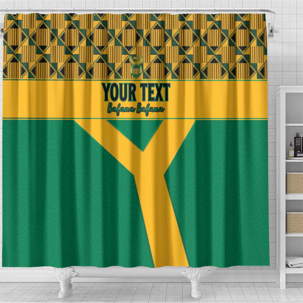 Custom South Africa Soccer Shower Curtain Go Champions LT15