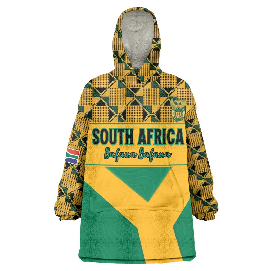 South Africa Soccer Custom Wearable Blanket Hoodie Bafana Bafana LT15