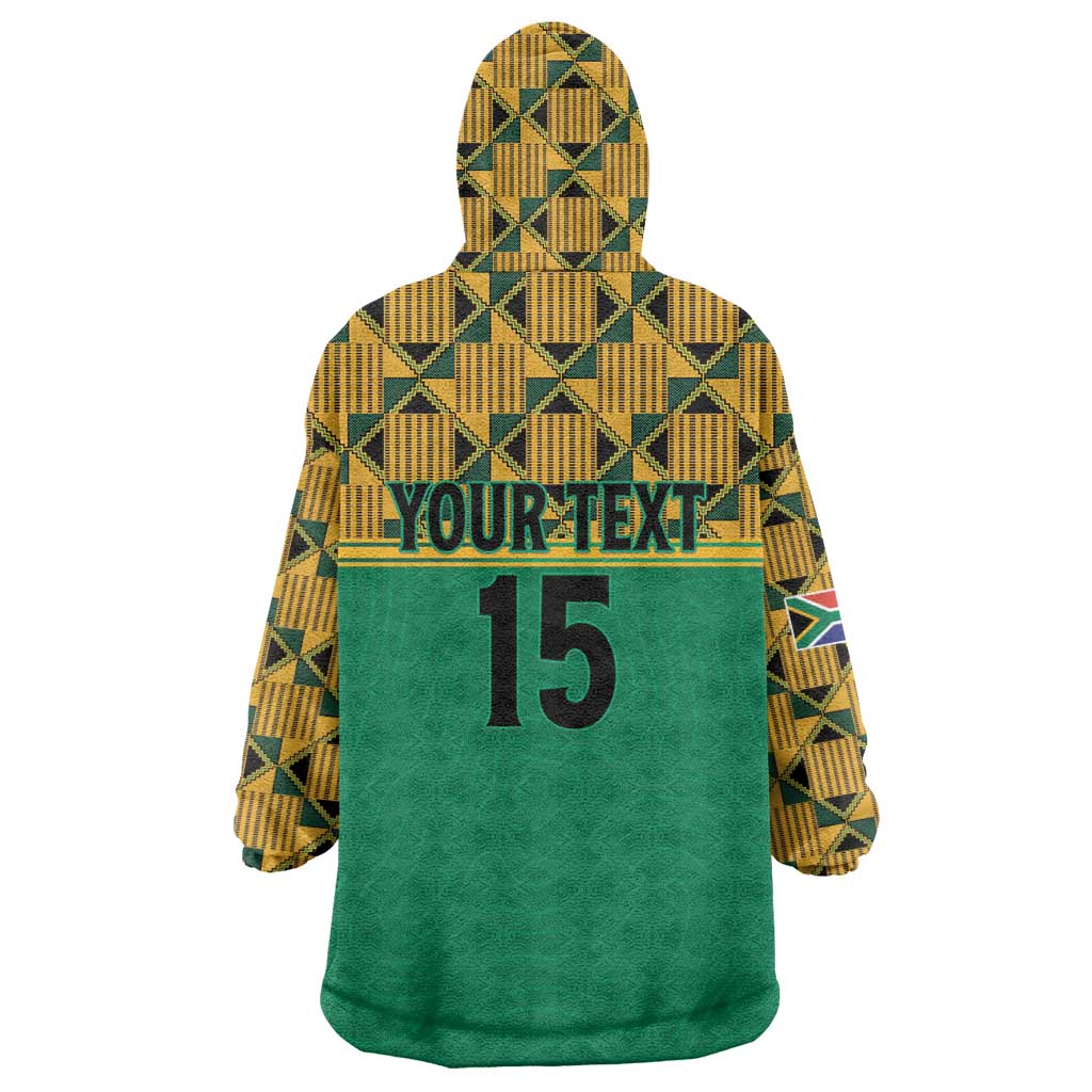 South Africa Soccer Custom Wearable Blanket Hoodie Bafana Bafana LT15