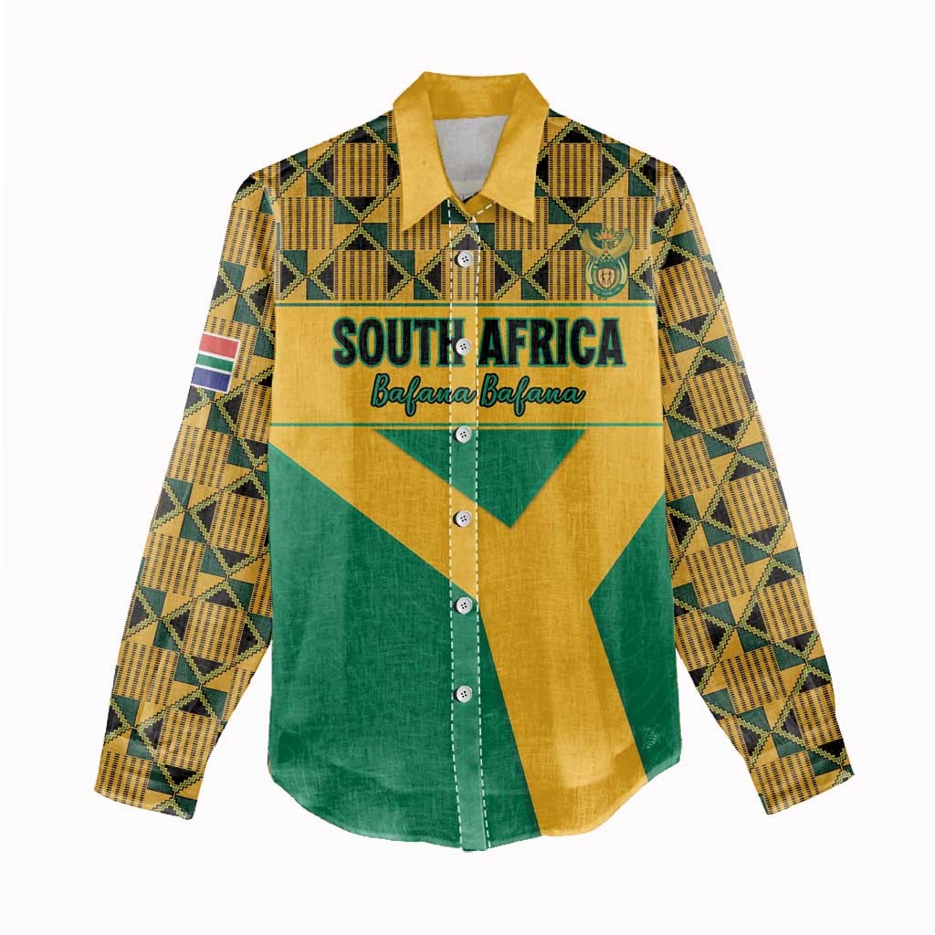 South Africa Soccer Custom Women Casual Shirt Bafana Bafana LT15