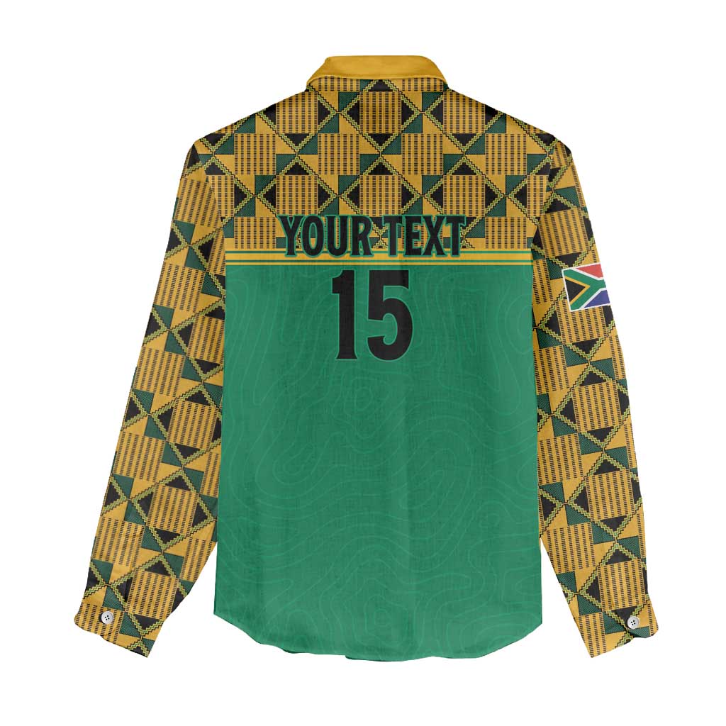 South Africa Soccer Custom Women Casual Shirt Bafana Bafana LT15