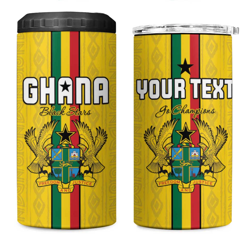 Custom Ghana Football 4 in 1 Can Cooler Tumbler We Are Champions LT15