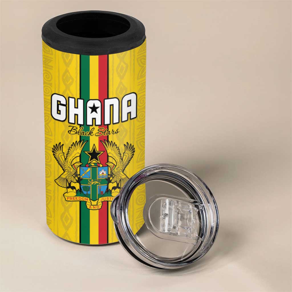 Custom Ghana Football 4 in 1 Can Cooler Tumbler We Are Champions LT15